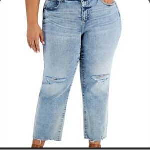 INC Denim Light Wash Wide Leg Crop Jeans 16 / 33